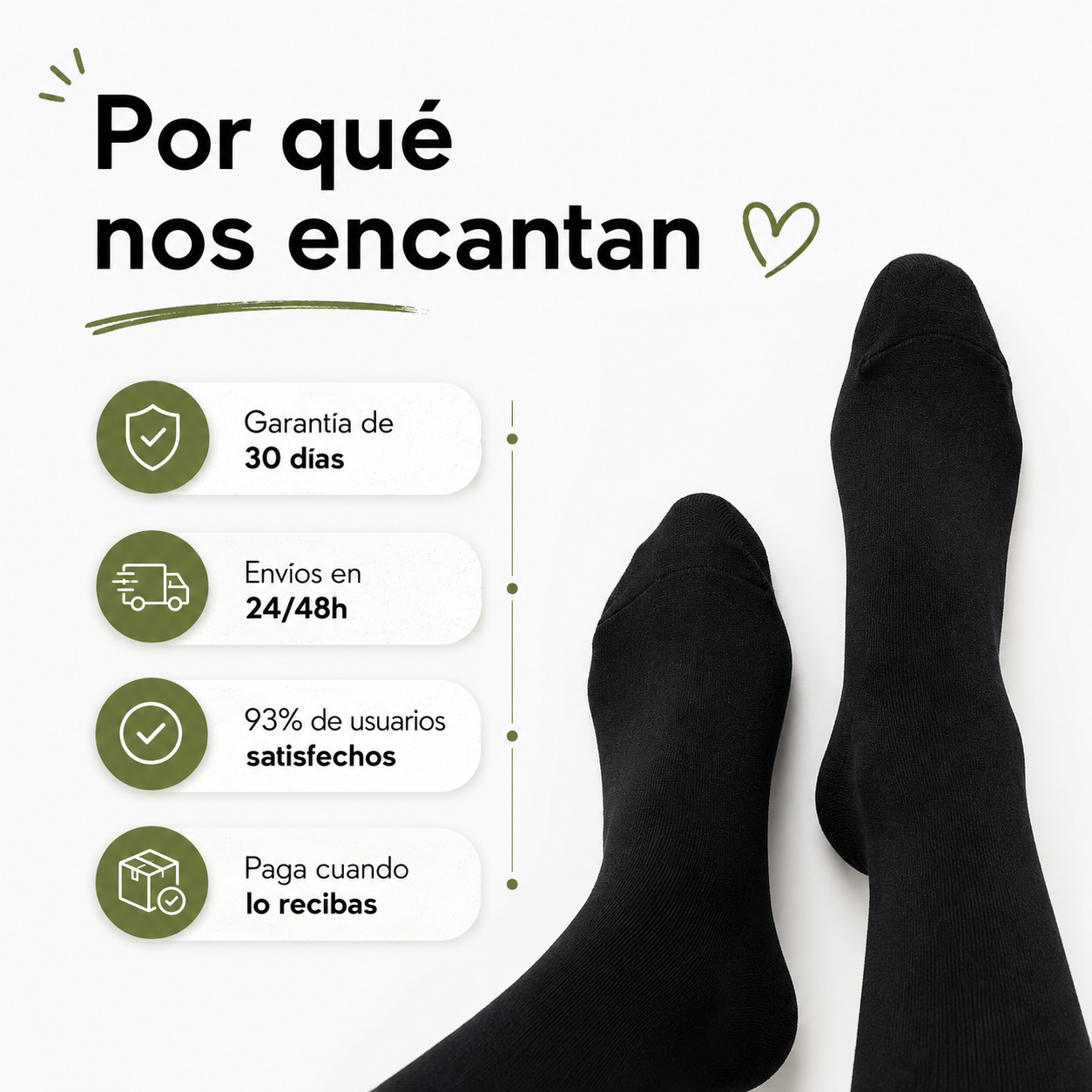 Calcetines de compresión negros